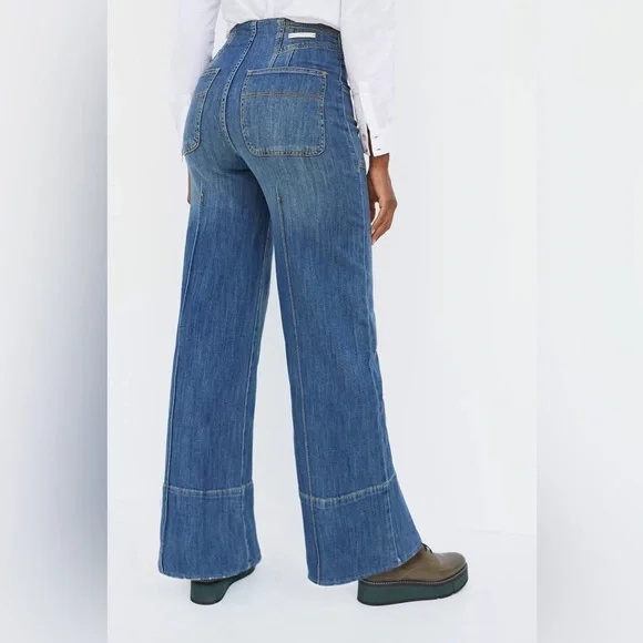 Anthropologie Pilcro Ultra High-Rise Seamed Wide-Leg Jeans - Picture 2 of 8